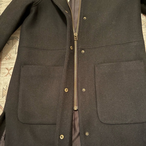 NWT Madewell Estate Cocoon Coat in Insuluxe Fabric in Black - Picture 10 of 13